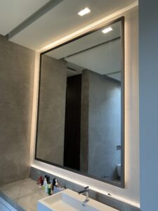 linear lights bathroom